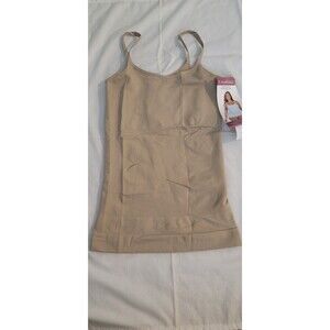 Curveez Womens Sz L Incredibly Shaping Cami Nude CUR3501 Shaping Slimming Firm